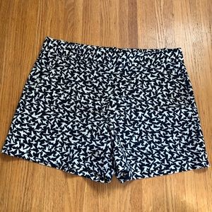 Zara Basic navy blue white patterned shorts xs